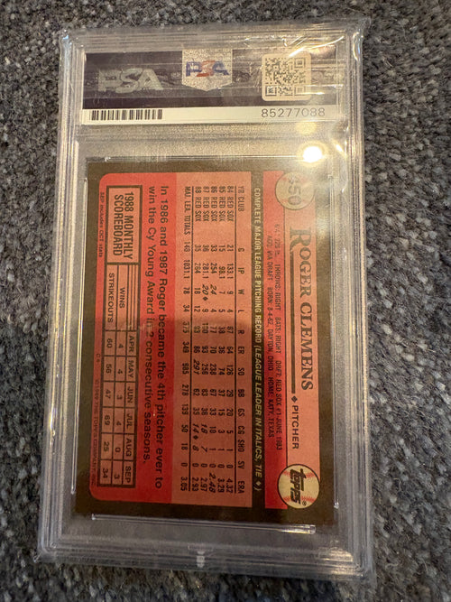 1989 tops #450 Roger Clemens Boston Red Sox autographed PSA certified auto Gem mint