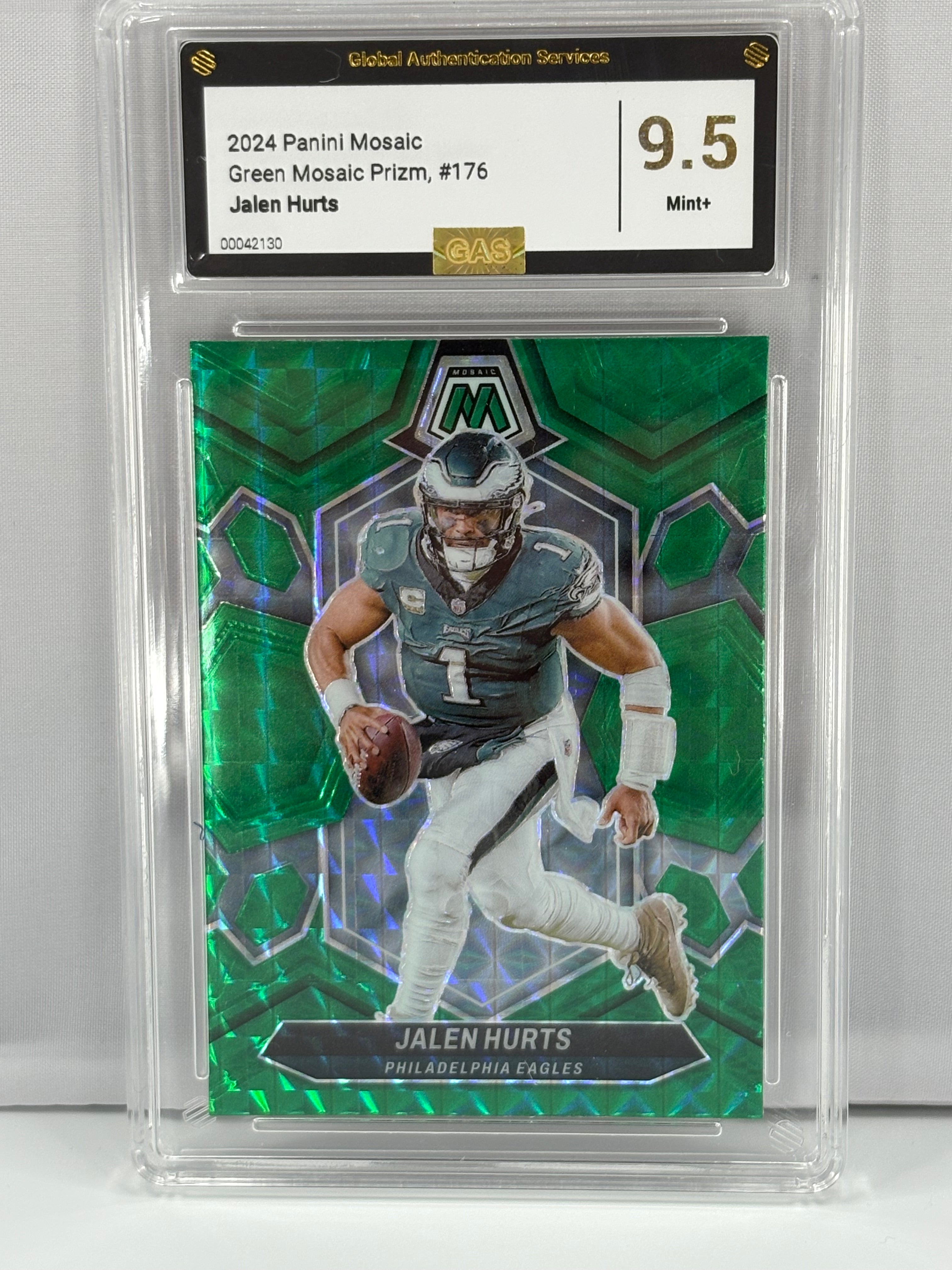 2024 Panini Mosaic Green Mosaic Prizm #176-Jalen Hurts