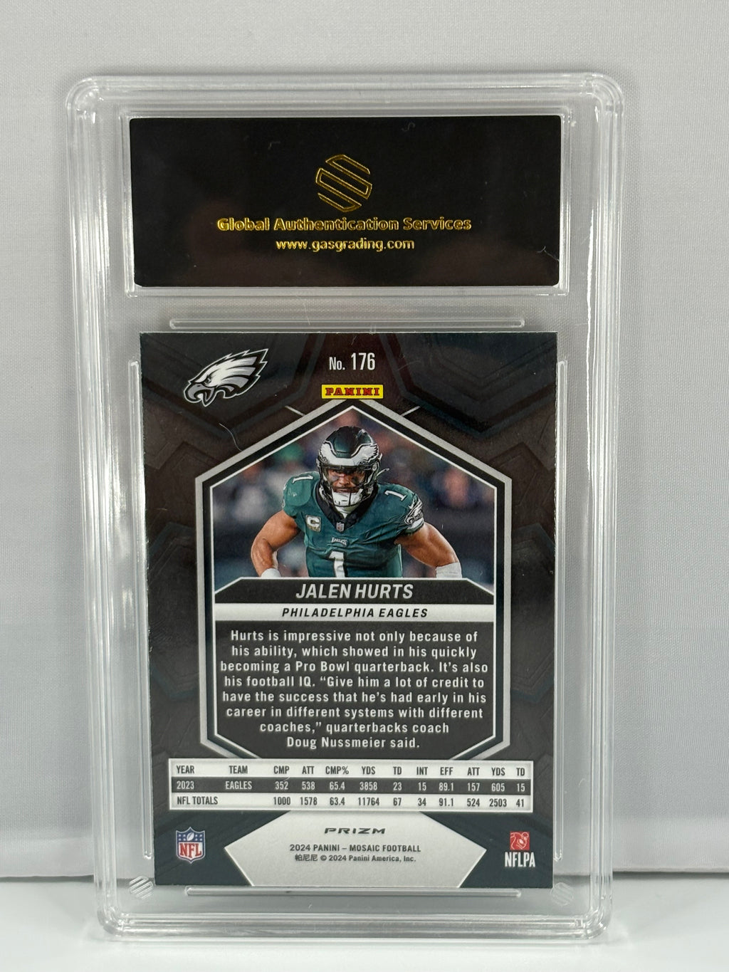 2024 Panini Mosaic Green Mosaic Prizm #176-Jalen Hurts