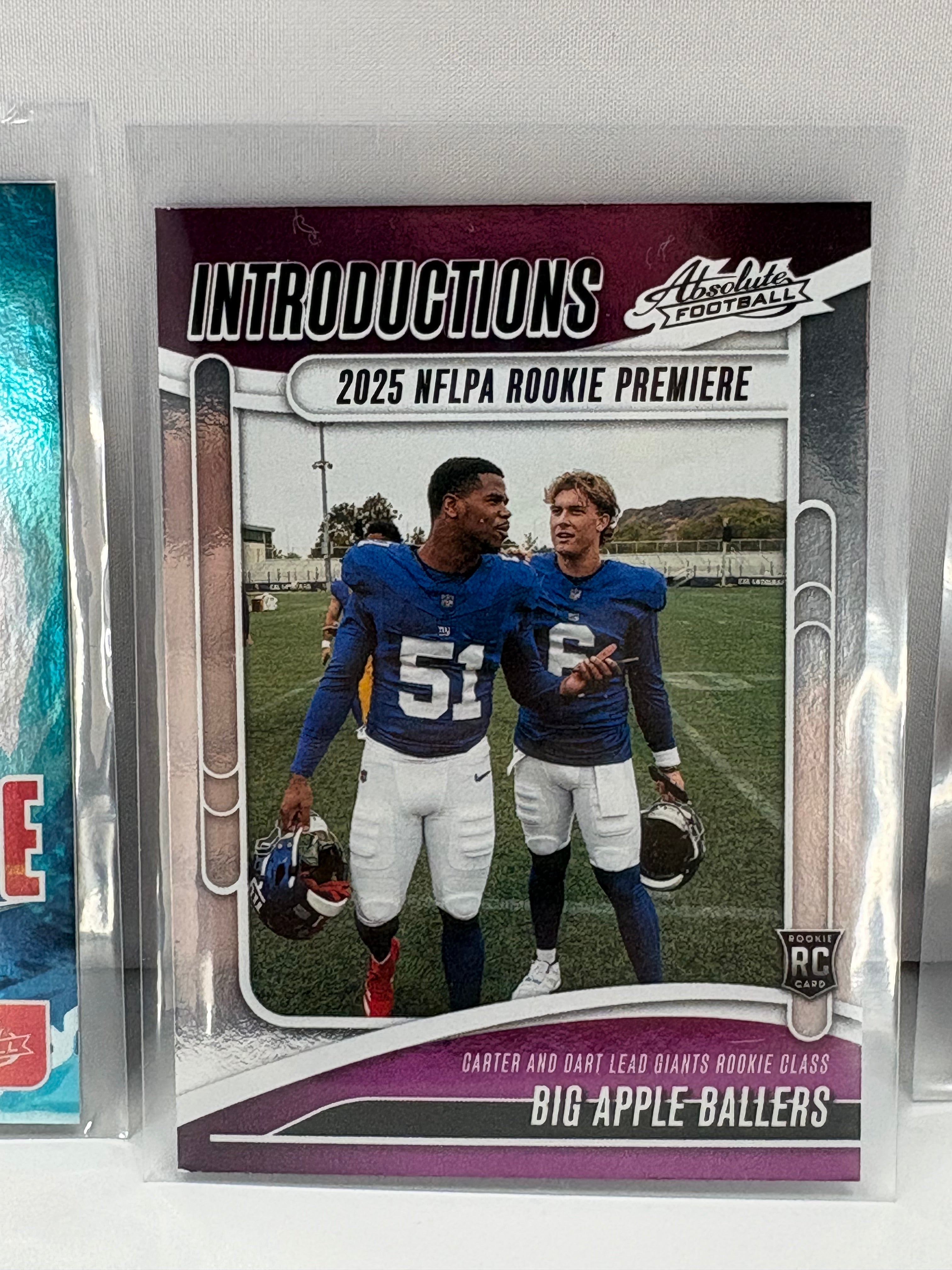Jackson Dart New York Giants rookie / introduction - style cards