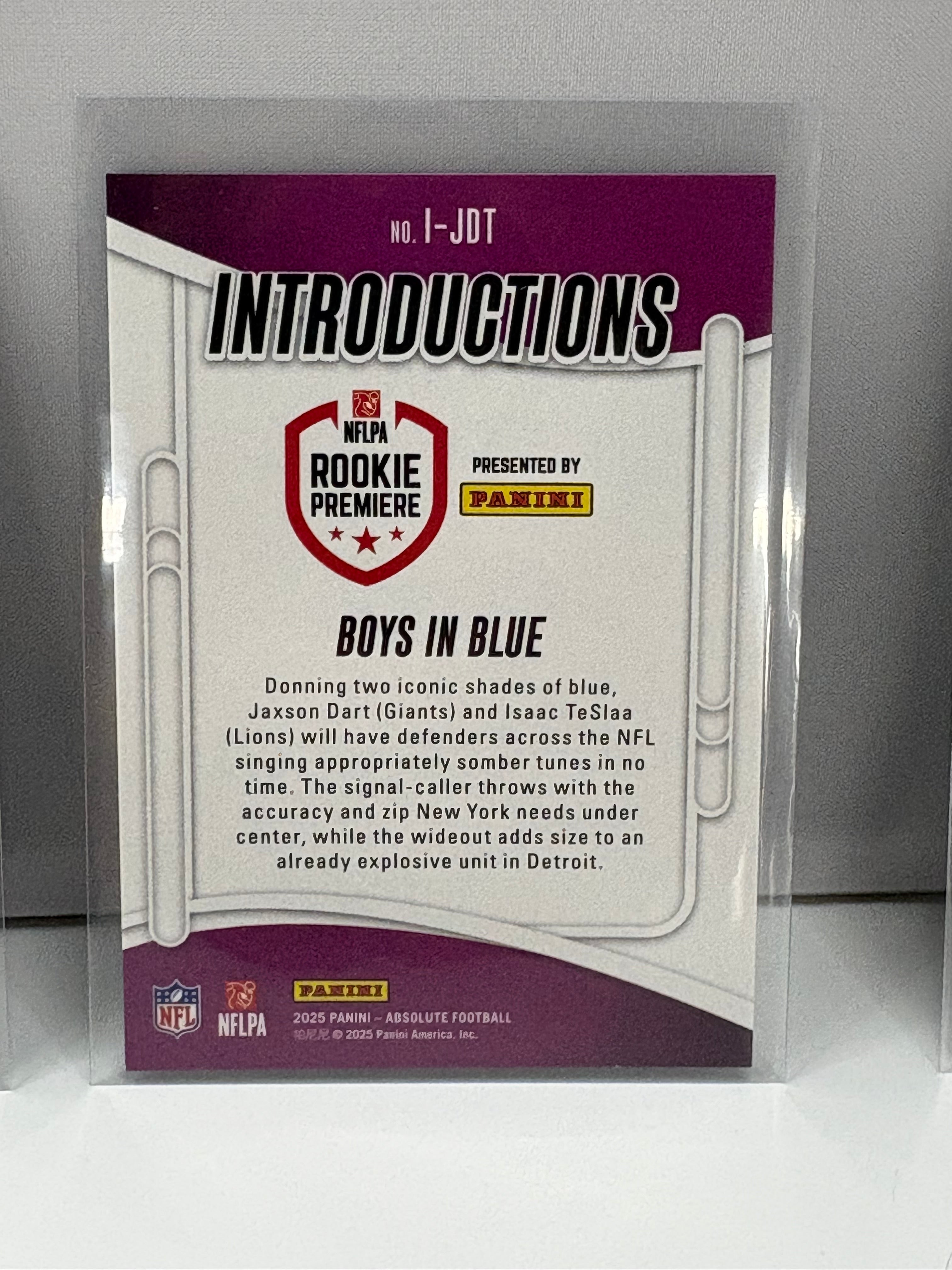 Jackson Dart New York Giants rookie / introduction - style cards