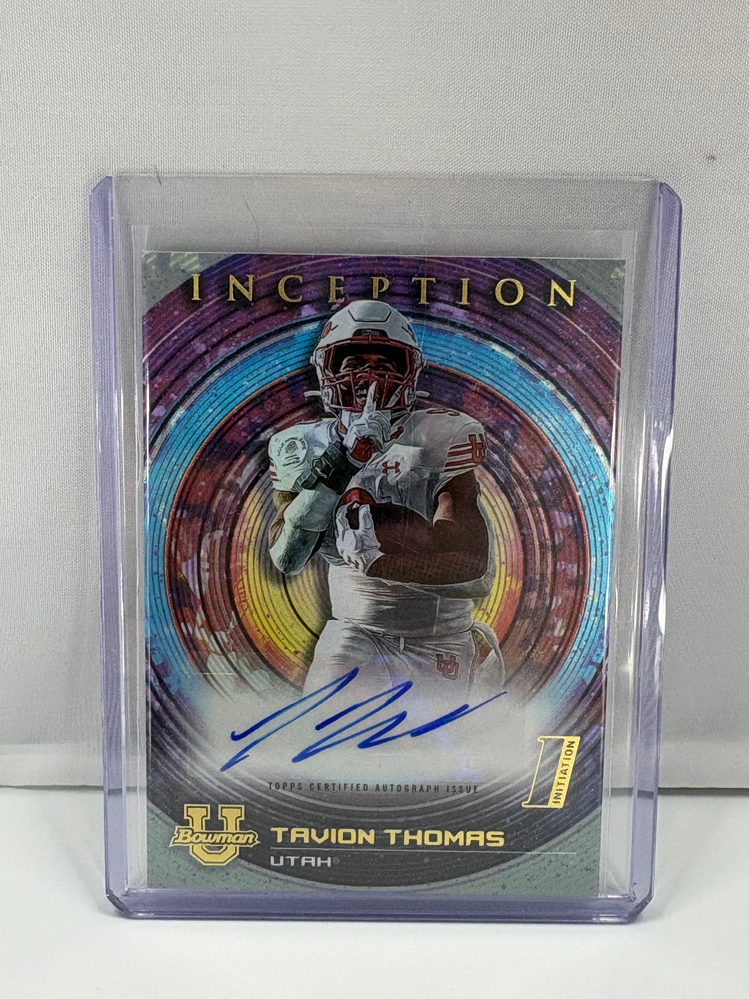 2023 Topps Inception Collegiate Football – Inception Autographs – Tavion Thomas (Utah Utes)