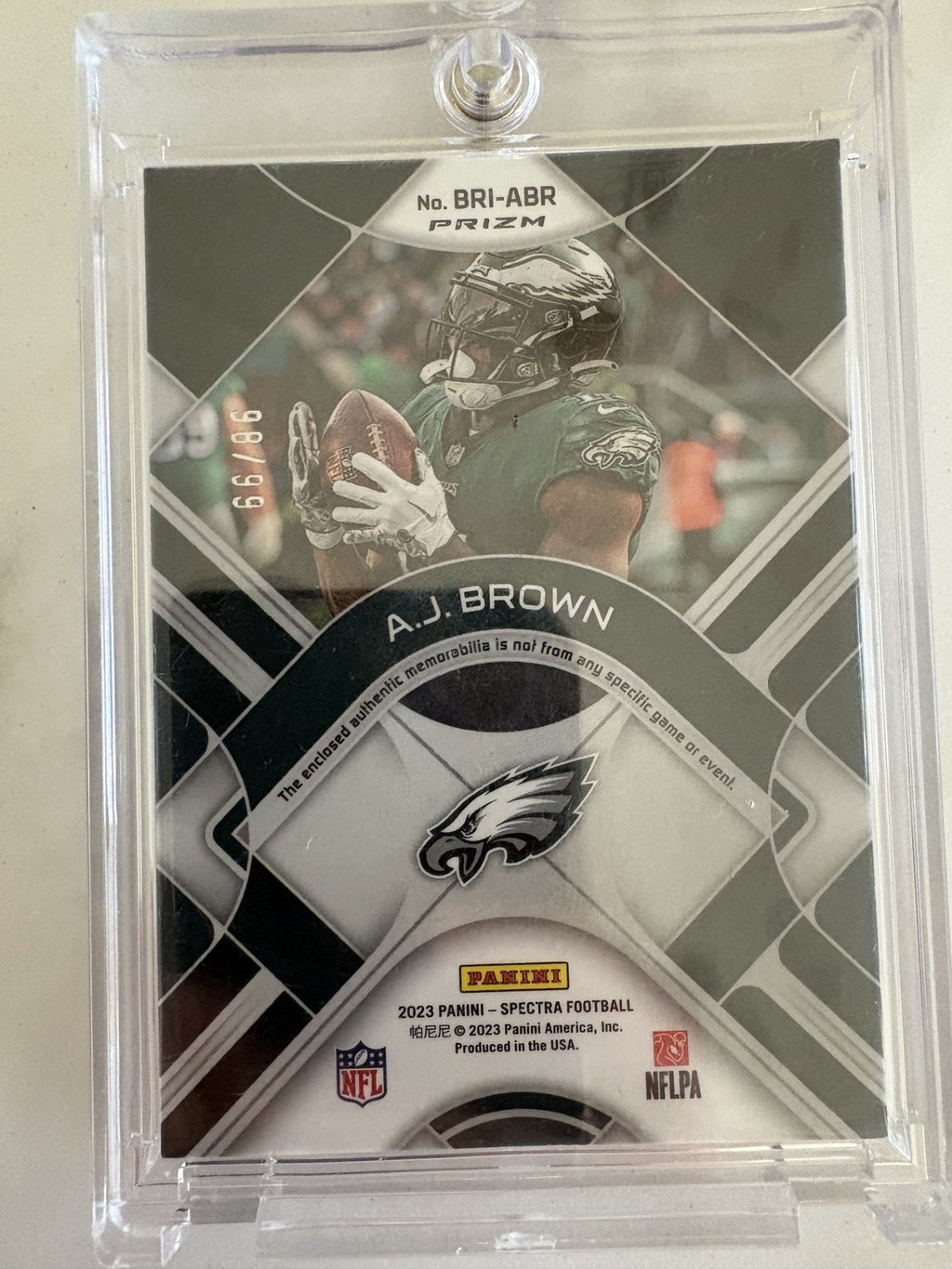 A.J. Brown – Philadelphia Eagles Panini Spectra – “Brilliance” insert